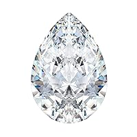 Loose Moissanite 2 Carat, Colorless Diamond, VVS1 Clarity, Pear Cut Brilliant Gemstone for Making Engagement/Wedding/Ring/Jewelry/Pendant/Earrings/Necklaces Handmade Moissanite