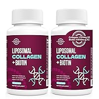 lipmaxmall Liposomal Collagen 1700mg + Biotin 10000mcg Hair Growth, Hair, Skin, Nail & Joint Support, Biotin and Collagen Supplement for Super Absorption (2 Pack)