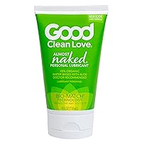 Good Clean Love Almost Naked Personal Lubricant, Organic Water-Based Lube with Aloe Vera, Safe for Toys & Condoms, Intimate Wellness Gel for Men & Women, 4 Oz