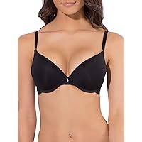 Smart & Sexy womens Add 2 Cup Sizes Push-up Push Up Bra, Black Hue With Lace Wings, 40B US