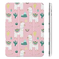 Llamas Alpacas and Cacti Case with Pen Holder Auto Wake Sleep Slim Lightweight Trifold Stand Compatible with iPad Mini4 iPad Mini5 iPad Mini6 Mini6（8.3in）