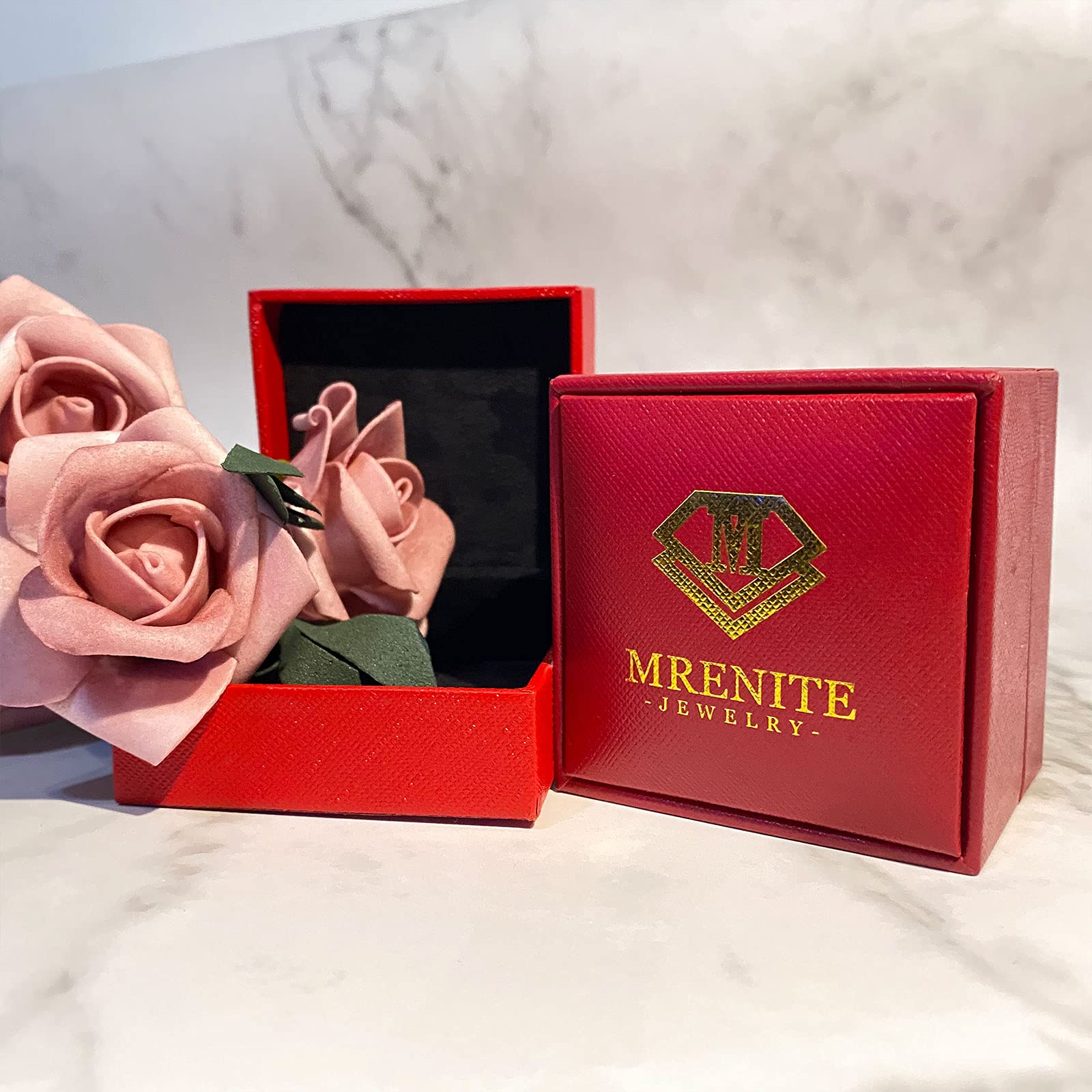 MRENITE 10K 14K 18K Gold Men's Moissanite Signet Rings Retro Design Size 5 to 15 Engrave Name Birthday Anniversary Luxury Jewelry Gifts for Him