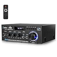 AK45 Stereo Audio Amplifier,300W Home 2 Channel Wireless Bluetooth 5.0 Power Amplifier System, Home Amplifiers FM Radio, USB, SD Card, with Remote Control Home Theater Audio Stereo System