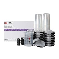 3M PPS 2.0 Spray Gun Cup, Lids and Liners Kit, 26024, Large, 28 Ounces, 200-Micron Filter, Use for Cars, Furniture, House and More, 1 Paint Cup, 50 Disposable Lids and Liners, 32 Sealing Plugs