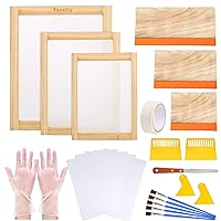 Aluminum Screen Printing Screens, Size 10 x 14 Inch Pre-Stretched Silk  Screen Frame (200 Yellow Mesh)