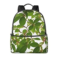 Leaves Backpack Fashion Printed Backpack Lightweight Canvas Backpack Travel Daypack