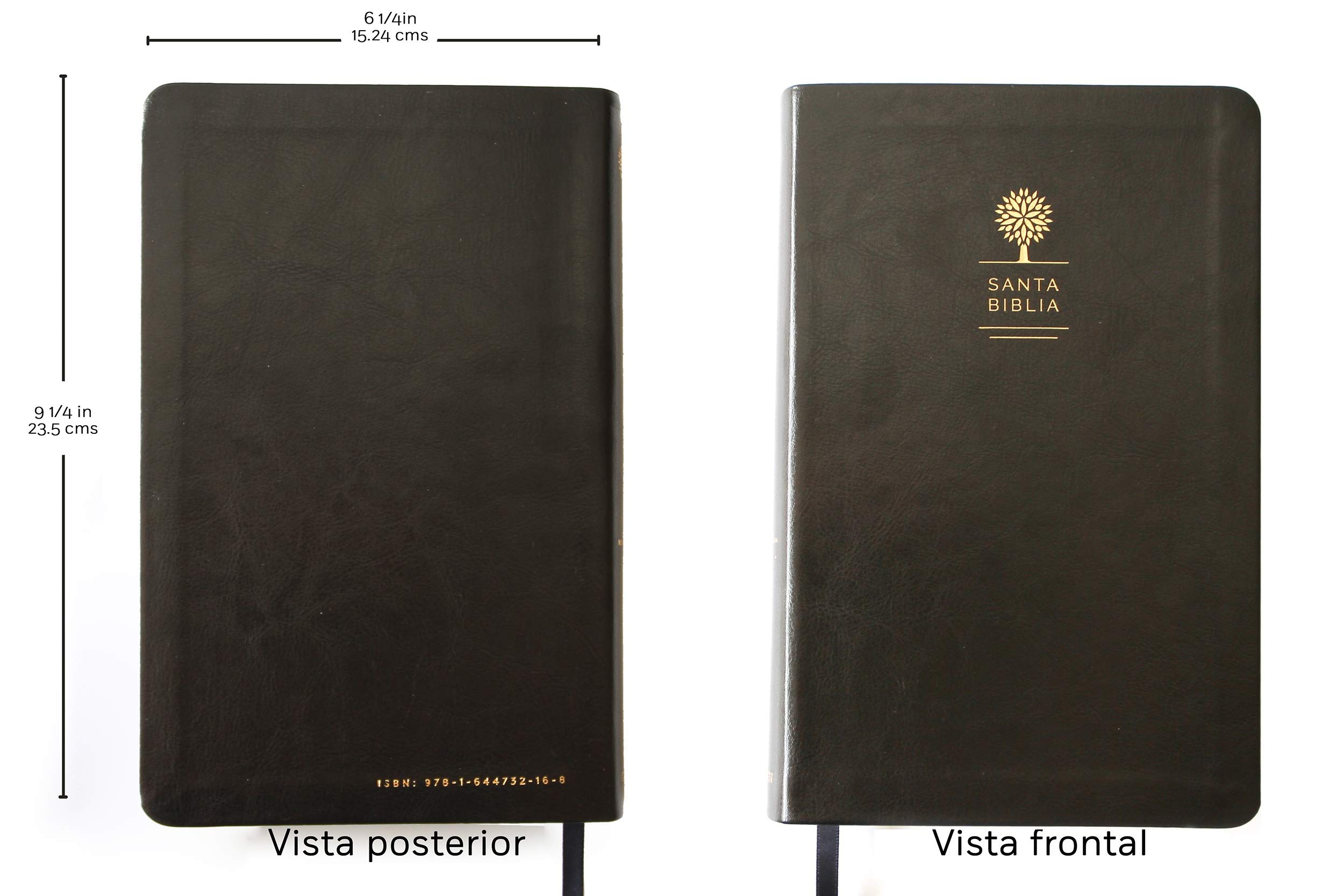 Biblia Reina Valera 1960 letra grande. Símil piel negro, índice, tamaño manual / Spanish Bible RVR 1960. Handy Size, Thumb Index, Large Print, Black Leat
