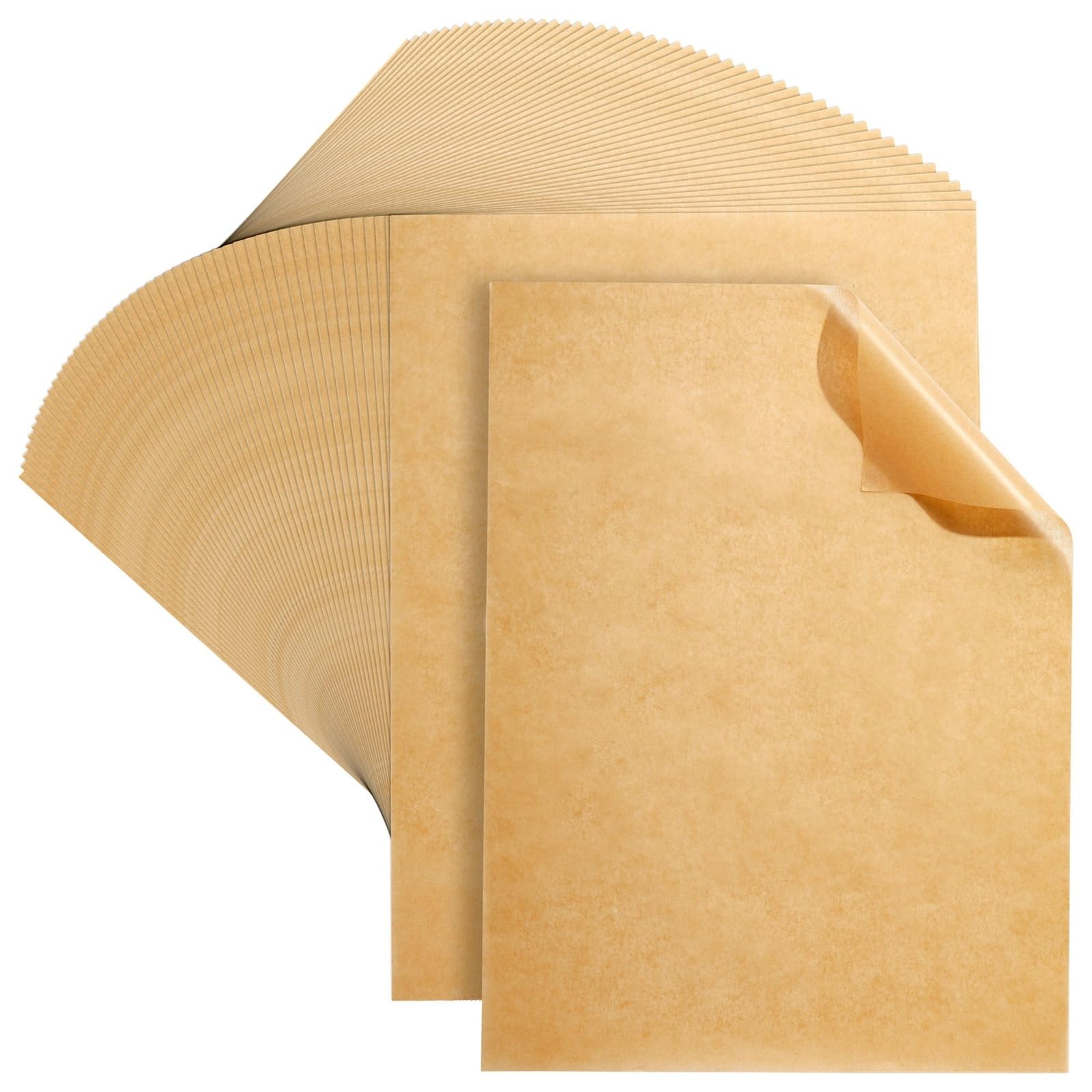 200-Pack Precut Parchment Paper Sheets 12 x 16 inches, Unbleached Brown Nonstick Liners for Half Sheet Pan for Baking, Cooking, Grilling, Air Fryer, Steaming, and Wrapping Food, Heavy Duty