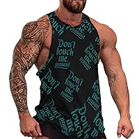 Don't Touch Me Peasant Men's Workout Tank Top Casual Sleeveless T-Shirt Tees Soft Gym Vest for Indoor Outdoor