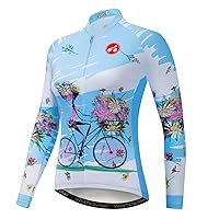 Cycling Jersey Women's Long Sleeve Top Sports Mountain Bike Shirt Bicycle Jacket