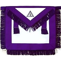 Member Council Apron - White & Purple with Fringe Tassels