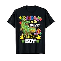 Grandma of the Birthday Boy Dinosaur Celebration Graphic T-Shirt