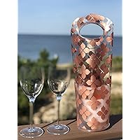 Portable Wine Chiller Bag - Cooler Tote uses Ice & Water, No Freezing Needed, Best Gift Bag for Women & Men, Take Wine to Go & Outdoors, Keep Wine Insulated on Patio & Pool (Rose Gold)