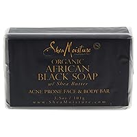 Sheamoisture Face and Body Bar for Oily, Blemish-Prone Skin African Black Soap Paraben Free 3.5 Oz