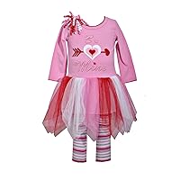 Bonnie Jean baby-girls Heart Appliqued Dress and Legging Set