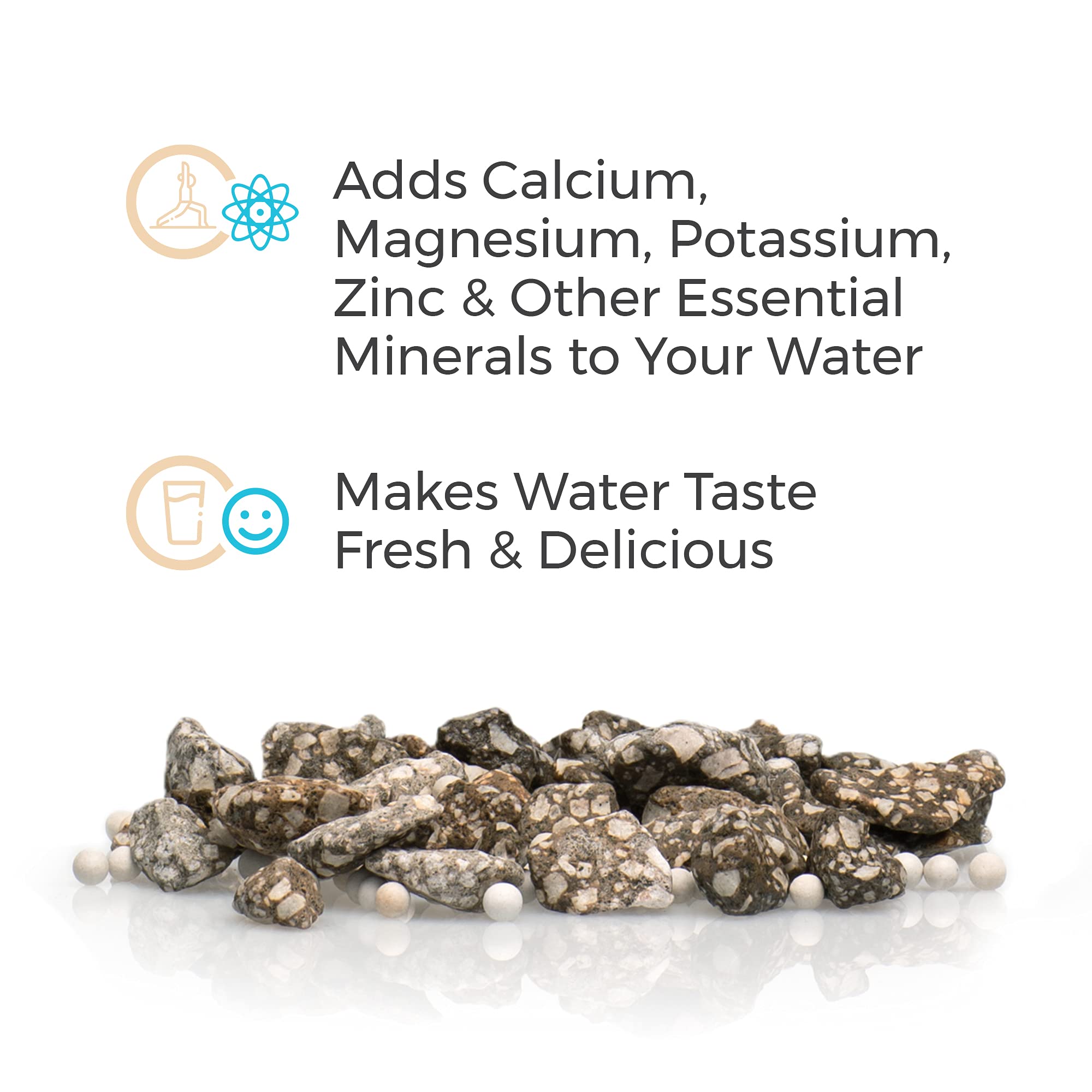 Mineral Stones Replacement by Santevia | Designed for Santevia's Gravity Water System | Adds Healthy Minerals and Makes Water Alkaline | Makes Water Taste Delicious