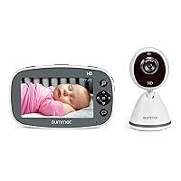 Summer Infant Pure HD 4.5” Color Video Baby Monitor-3-Level Digital Zoom Baby Monitor with 12x More Pixels – Features Digital Image Steering, Night Vision, Lullabies,White Noise,Temp Display and More