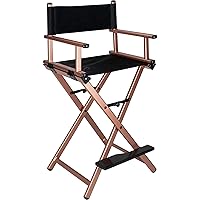 Aluminum Director Makeup Chair, Rose Gold