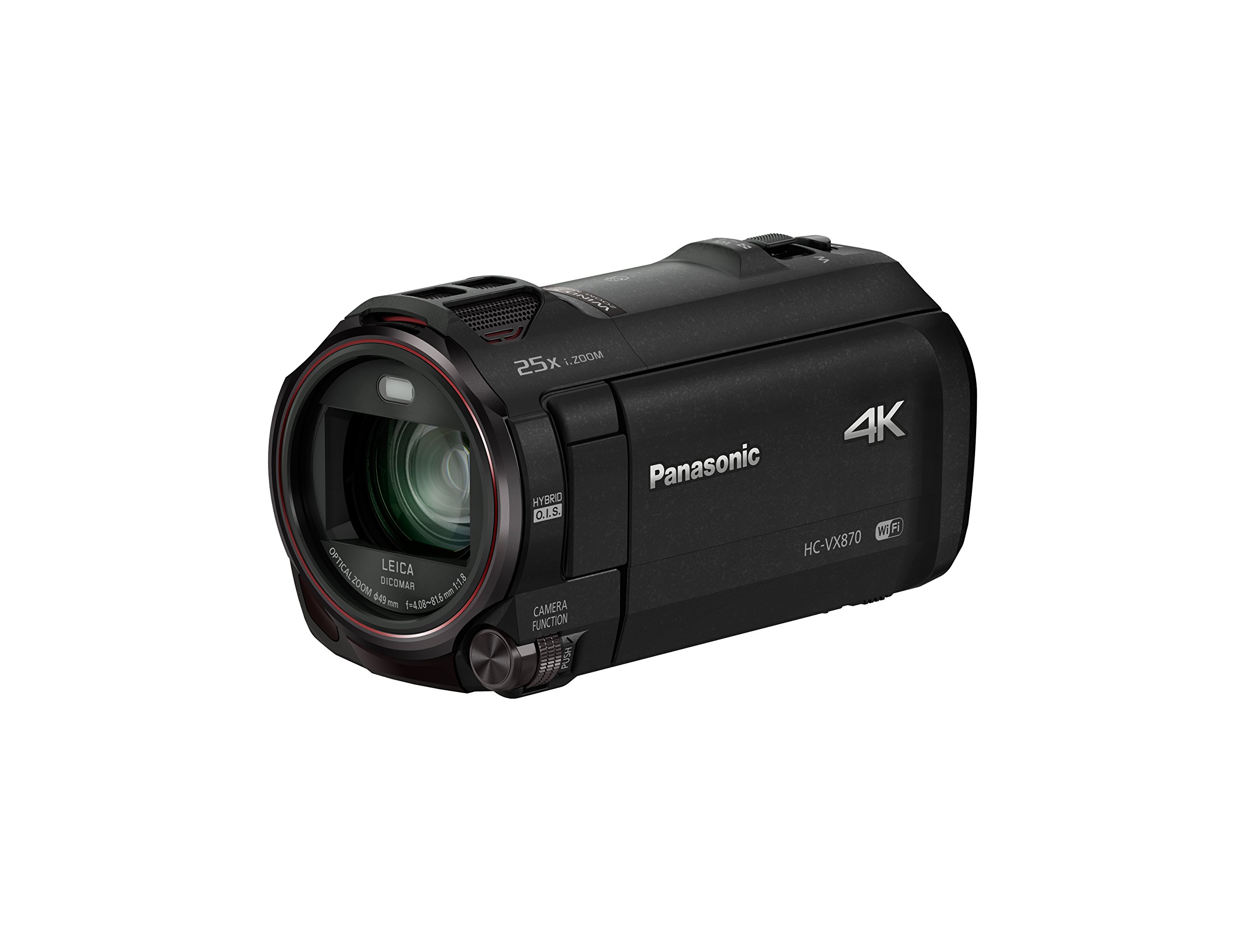 Panasonic HC-VX870K 4K Ultra HD Camcorder, Twin Video (PIP) WiFi from Smartphone Capture Feature (Black)
