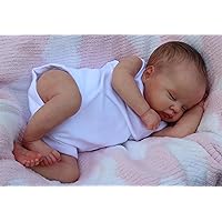 TERABITHIA Weighted Baby Lifelike Reborn Doll - 19Inches Painted Hair Sleeping Newborn Realistic Baby Dolls That Look Real and Feel Real
