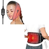Comfytemp Cordless Heating Pad with Massager for Back Pain Relief and Face Heating Pad for TMJ Relief, USB Electric Wearable Heating Pad for Face Jaw Chin Wisdom Teeth Oral and Facial Surgery
