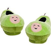 Avocado Fuzzy Slippers - Unisex House Shoe - Stuffed Fruit Slippers