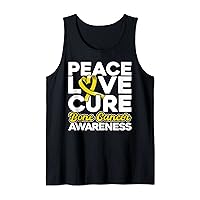 Peace Love Cure Bone Cancer Awareness Tank Top