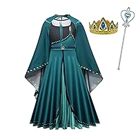 Dressy Daisy Little Girls Ice Princess 2 Coronation Costume Dress Up with Cape Halloween Birthday Party Fancy Outfits