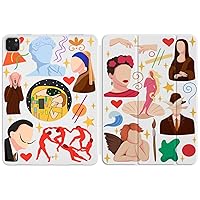 Case Compatible with iPad Pro 12.9 inch 2022 2021 2020 11 10.9 Air 5 4 3 2 10.2 9th 8th 7th Gen Mini 6 Lightweight Venus Klimt Trifold Painting Mona Lisa Scream Abstract Manous Artworks