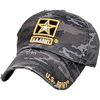 US Army Official Licensed Premium Quality Only Vintage Distressed Hat Veteran Military Star Baseball Cap