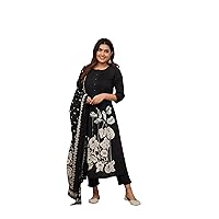 Cotton Floral Printed Dress Beautiful Softness Indian Kurti Pant Set With Mulmul Printed Dupatta