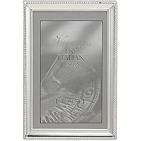 Lawrence Frames Verona Collection 8 x 12-Inch Metal Silver Single Picture Frame with Beads (11682)