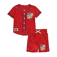 Boys' 2-Piece Baseball Jersey Shorts Set Outfit