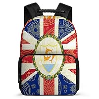 Anguilla Paisley Flag Laptop Backpack Lightweight 16 Inch Travel Backpack Shoulder Bag Daypack for Men Women