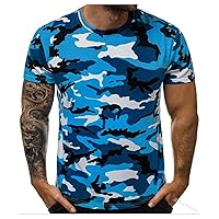 Casual Summer Camouflage Short Sleeve Shirt Plus Size Outdoor Fashion Tees Trendy Blouse T Shirt
