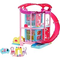 Barbie Dollhouse, Chelsea Playhouse with Transforming Areas & 20+ Pieces, Includes 2 Pets, Pool, Furniture & Accessories (Amazon Exclusive)