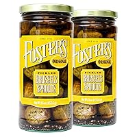 Fosters Pickled Brussel Sprouts- Original- 16oz (2 Pack)- Pickled Brussels are Fresh, Gluten Free, Fat Free and Preservative Free - Brussels From a Traditional Pickled Vegetable Recipe