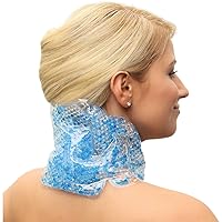 NexTherapy Neck & Shoulder Mask with Hot/Cold Therapy Beads, for Sports Injuries, Swelling, Pain