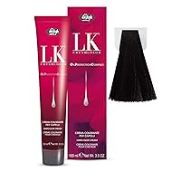 Lisap LK Oil Protection Complex Hair Color Cream, 100 ml./3.38 fl.oz. (3/0 - Dark Brown)