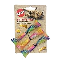 Ethical Pet Catnip Cat or Kitten Toy, Colorful Fun Tubes. Interactive Bouncy cat Toy, Assorted Color