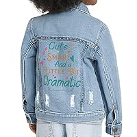 Cute Smart and a Little Bit Dramatic Toddler Denim Jacket - Dramatic Print Apparel - Birthday Gift