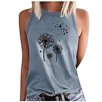 Womens Sleeveless Tank Tops Halter Neck Loose Fit Shirts Casual Basic Tops 2024 Basic Solid Casual Vest Gym Fitness