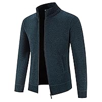 DuDubaby Men's Fashion Long Sleeve Warm Solid Color Hooded Jackets Tops