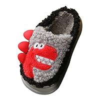 4 Year Girls Boys Unisex Home Slippers Warm Dinosaur House Slippers Winter Indoor Shoes Anime Slippers