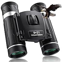 8X21 Compact High Powered Binoculars for Adults, Small Binoculars, Mini Pocket Binoculars for Bird Watching, Hunting, Concert, Theater, Opera, Travel