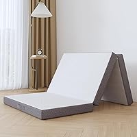 Novilla Tri Folding Mattress Full, 4 Inch Gel Foam Fodable Mattress, Portable Mattress with Breathable Cover for Camping, Trifold Mattress,Easy to Storage, Full Size