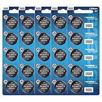 Renata CR2025 Batteries - 3V Lithium Coin Cell 2025 Battery (25 Count)
