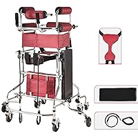 Adult Standing Walker, Portable Lower Limb Training Stangding Walker, 8 Wheels Anti Tilt，Adjustable Height Walker Aid for The Disabled (Size : Women's)
