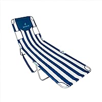 Ostrich Chaise Lounge Beach Chair for Adults with Face Hole - Versatile, Folding Lounger for Outside Pool, Sunbathing and Reading on Stomach - Deluxe, Foldable Laying Out Chair for Tanning