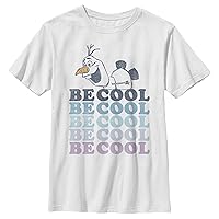 Fifth Sun Frozen 2 Olaf Be Cool Boy's Solid Crew Tee